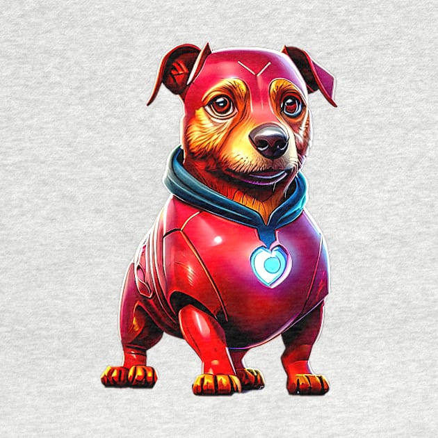 Canine Hero: Love-Shaped Arc Reactor Dachshund by fur-niche